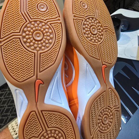 🔥 Nike T90 SP Safety Orange White #HF9351-800 Sz 10 mens Brand New🔥sneakers - Picture 8 of 15